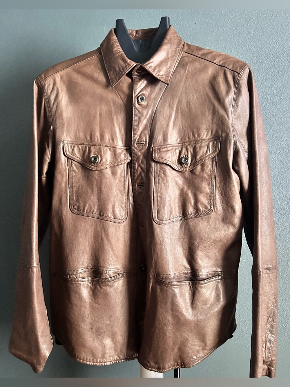 GAP MENS LEATHER SHIRT